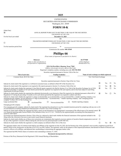 Miniature Phillips 66 Rapport annuel 2025