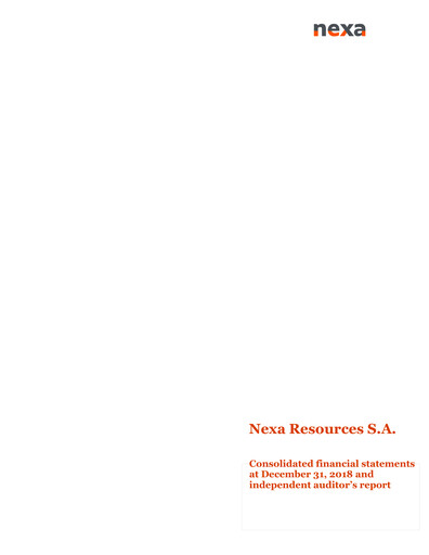 Thumbnail Nexa Resources Financial Statement 2018