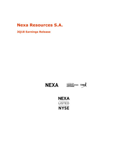 Thumbnail Nexa Resources Quarterly Report 2018-q3