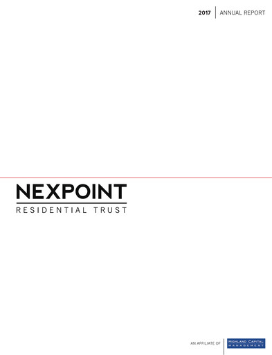 Thumbnail NexPoint Residential Trust Annual Report 2017