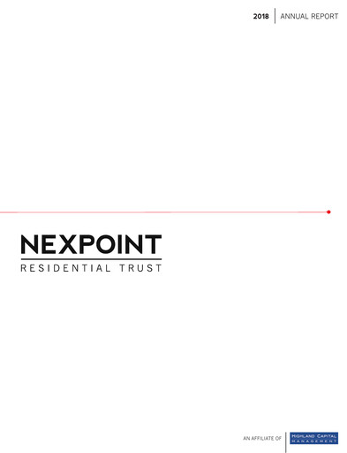 Thumbnail NexPoint Residential Trust Annual Report 2018