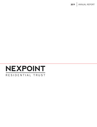 Thumbnail NexPoint Residential Trust Annual Report 2019