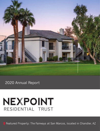 Thumbnail NexPoint Residential Trust Annual Report 2020