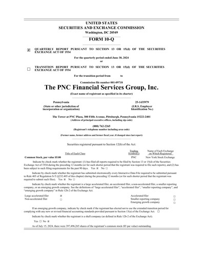 Thumbnail PNC Financial Services Quarterly Report 2024-q2
