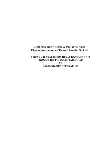 Thumbnail Cimbeton Financial Statement 2022