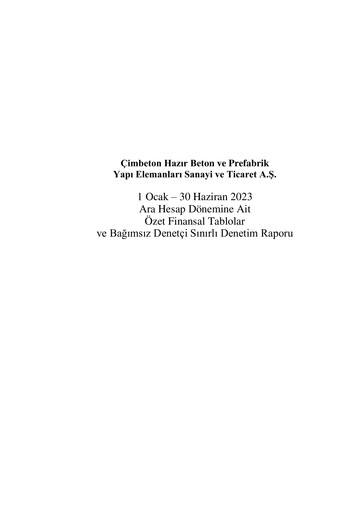 Thumbnail Cimbeton Half-year Report 2023-h1