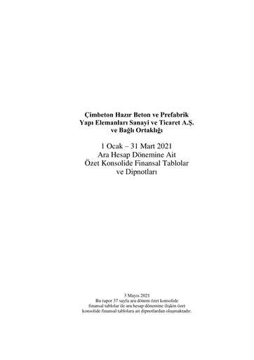 Thumbnail Cimbeton Quarterly Report 2021-q1