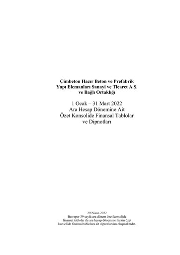 Thumbnail Cimbeton Quarterly Report 2022-q1