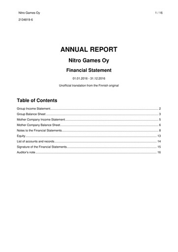 Thumbnail Nitro Games Annual Report 2016