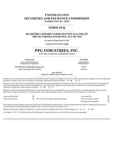 Thumbnail PPG Industries
 Quarterly Report 2017-q1
