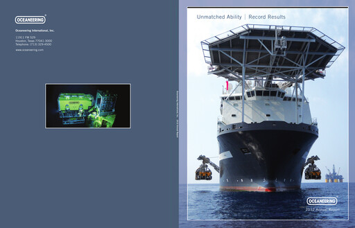 Thumbnail Oceaneering International
 Annual Report 2012
