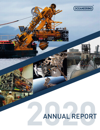 Thumbnail Oceaneering International
 Annual Report 2020