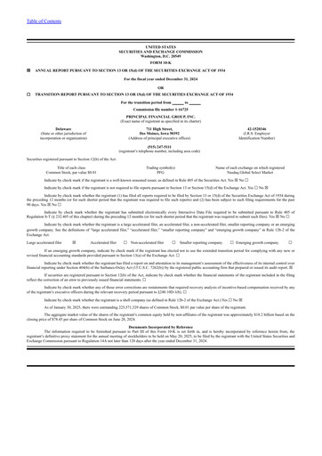 Thumbnail Principal Financial Group Annual Report 2024