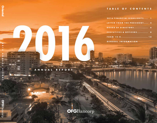 Miniature OFG Bancorp
 Rapport annuel 2016