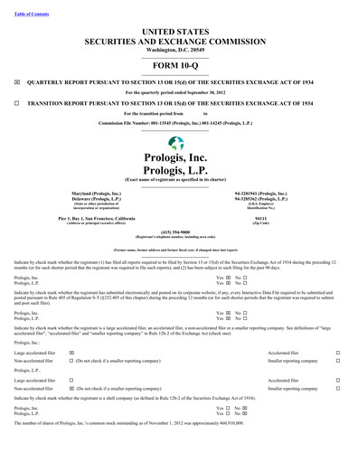Thumbnail Prologis Quarterly Report 2012-q3