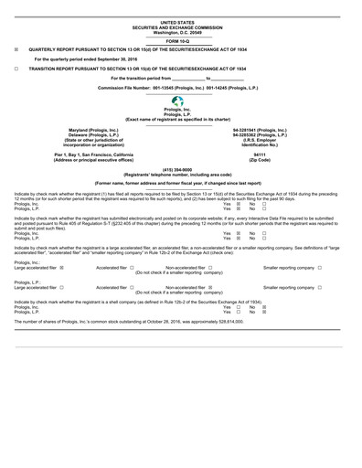 Thumbnail Prologis Quarterly Report 2016-q3