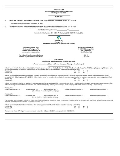 Thumbnail Prologis Quarterly Report 2017-q3