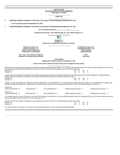Thumbnail Prologis Quarterly Report 2018-q3