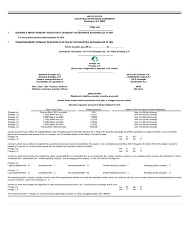 Thumbnail Prologis Quarterly Report 2019-q3