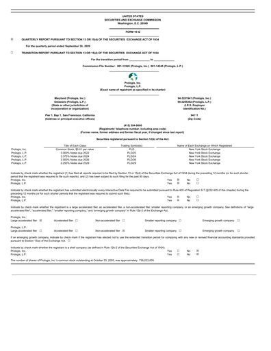 Thumbnail Prologis Quarterly Report 2020-q3