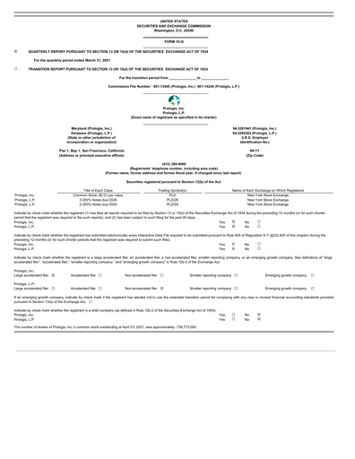 Thumbnail Prologis Quarterly Report 2021-q1