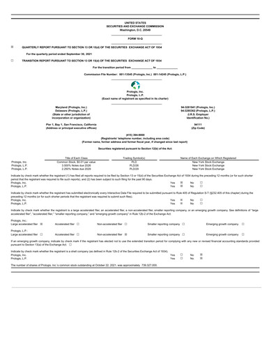 Thumbnail Prologis Quarterly Report 2021-q3