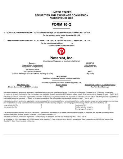 Thumbnail Pinterest Quarterly Report 2022-q3