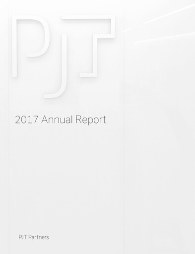 Thumbnail PJT Partners
 Annual Report 2017