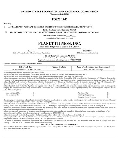 Thumbnail Planet Fitness
 Annual Report 2023