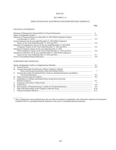 Vorschaubild PLDT Finanzmitteilung 2023