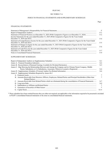 Vorschaubild PLDT Finanzmitteilung 2025
