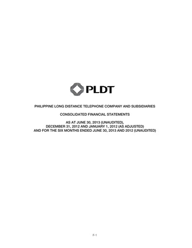 Thumbnail PLDT Half-year Report 2013-h1