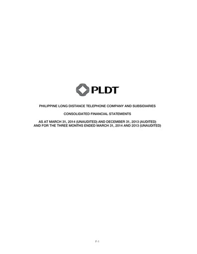 Thumbnail PLDT Quarterly Report 2014-q1
