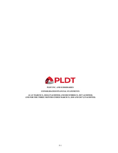 Thumbnail PLDT Quarterly Report 2018-q1