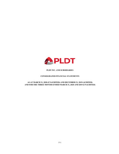 Thumbnail PLDT Quarterly Report 2020-q1