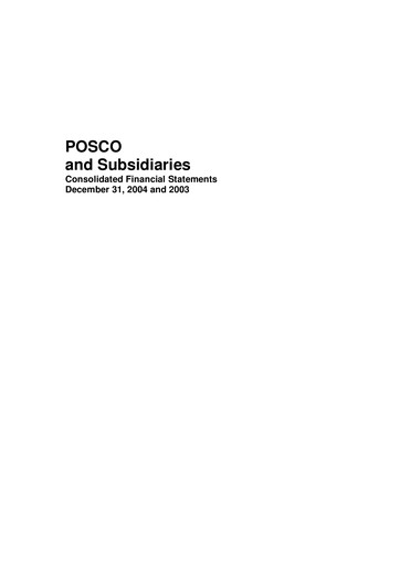 Thumbnail POSCO Financial Statement 2004