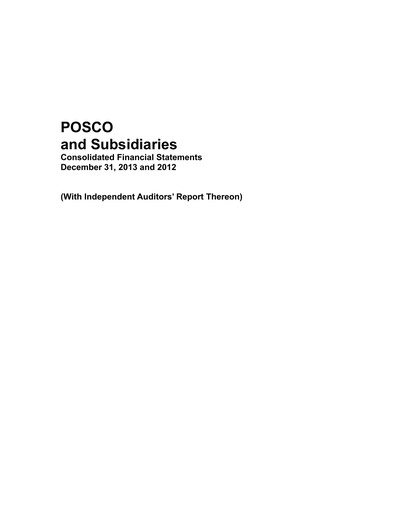 Thumbnail POSCO Financial Statement 2013