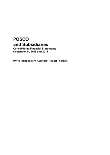 Thumbnail POSCO Financial Statement 2015