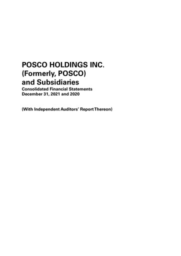 Thumbnail POSCO Financial Statement 2021