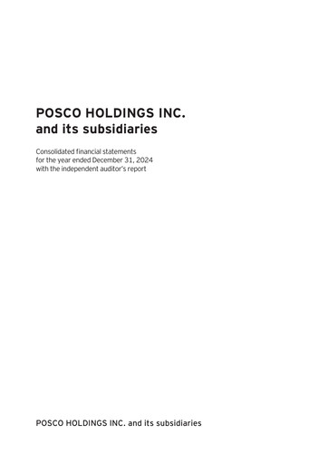 Thumbnail POSCO Financial Statement 2024
