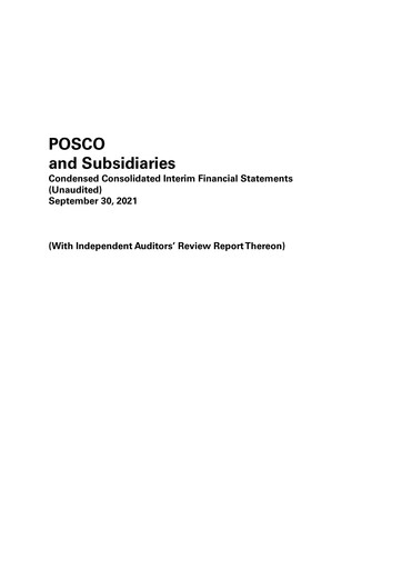 Thumbnail POSCO Quarterly Report 2021-q3