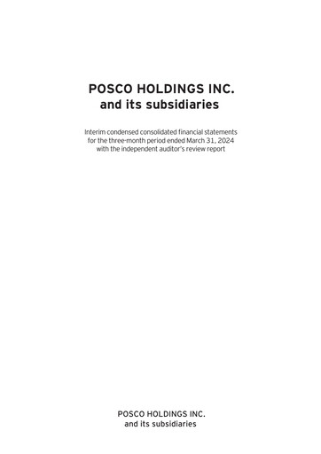 Thumbnail POSCO Quarterly Report 2024-q1
