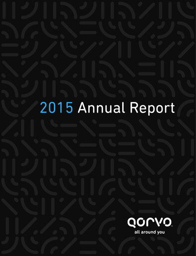 Miniature Qorvo
 Rapport annuel 2014-2015