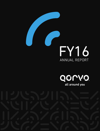 Miniature Qorvo
 Rapport annuel 2015-2016