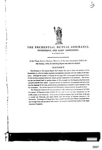 Thumbnail Prudential Annual Report 1851