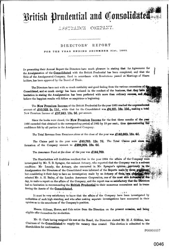 Thumbnail Prudential Annual Report 1865