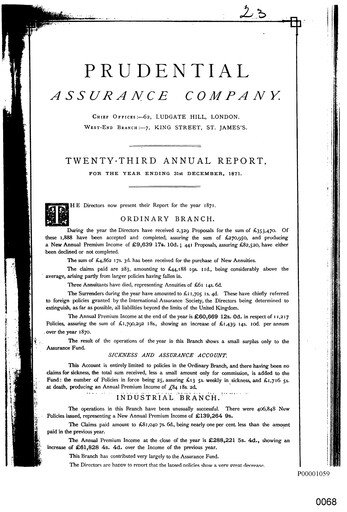 Thumbnail Prudential Annual Report 1871