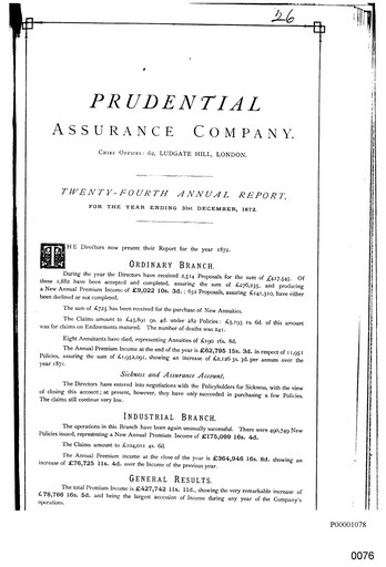 Thumbnail Prudential Annual Report 1872