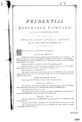 Thumbnail Prudential Annual Report 1874