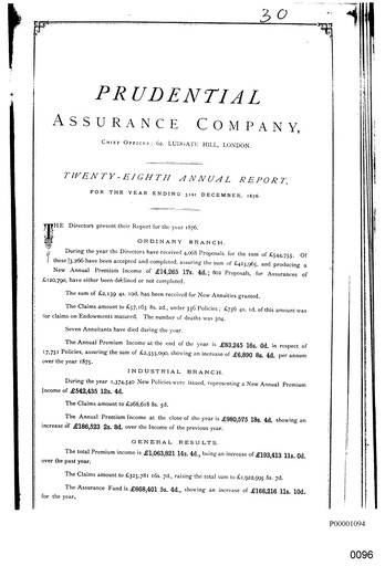 Thumbnail Prudential Annual Report 1876
